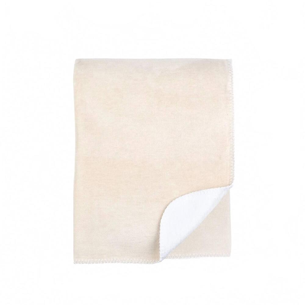 NEW PEACOCK ALLEY cozy cotton blanket in white/linen